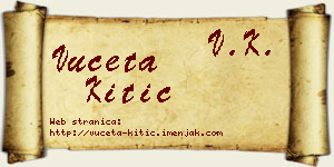 Vuceta Kitić vizit kartica